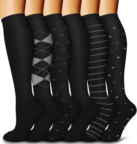 Miniatura 151 de 6 Pack Copper Compression Socks for Women and Men Circulation-Best Support for Medical, Running,Nursing,Athletic