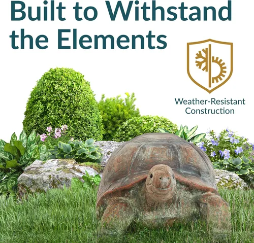 Miniatura 4 de Sunnydaze - Estatua de tortuga de Tanya the Garden – Decoración de jardín de tortuga para patio, césped, decoración de patio, 20 x 12 pulgadas