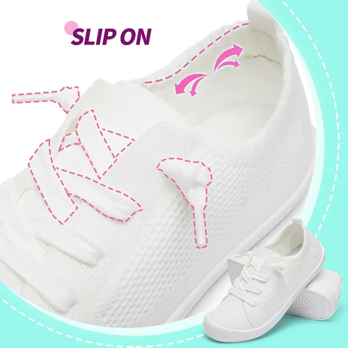 Miniatura 6 de ALTOCIS Women's Knit Slip On Sneakers Ladies Elastic LowTopFlats Lightweight Breathe Mesh Fashion Sneakers Cute Flying Woven Loafers