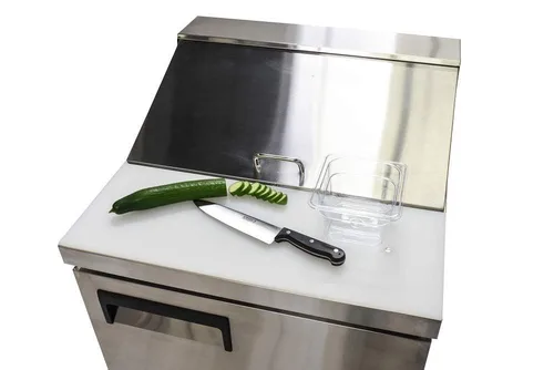 Miniatura 7 de FSE Mesa de preparación comercial refrigerada de una sola puerta de 27.5 pulgadas, 6 pies cúbicos, acero inoxidable, 115 V