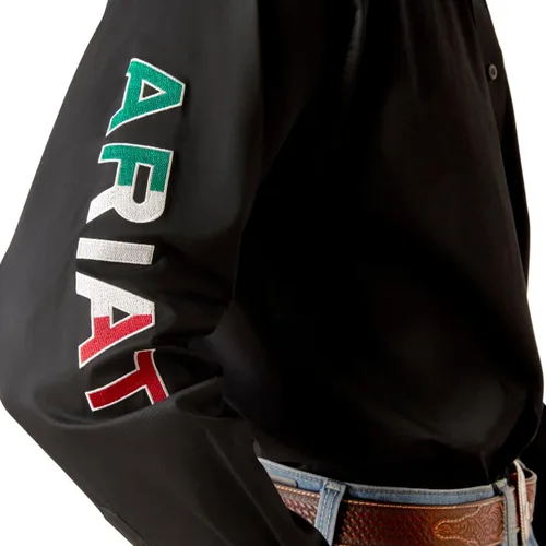 Miniatura 4 de Camisa de sarga con logo del equipo Ariat, ajuste clásico, para hombres