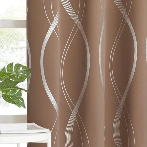 Miniatura 91 de NICETOWN Paneles de Cortinas Opacas para Dormitorio - Tratamiento de Ventanas con Aislamiento Térmico, Ojales Sólidos, Cortinas Opacas con Diseño
