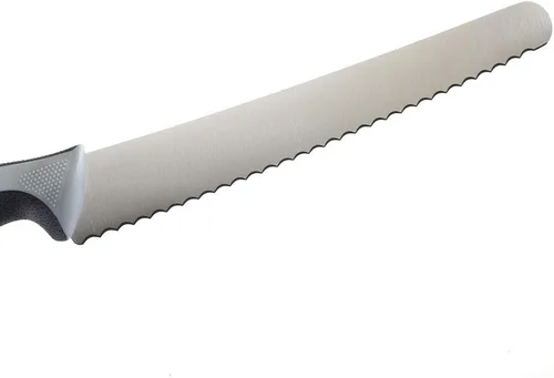 Miniatura 6 de Mercer Culinary Millennia Colors - Cuchillo para pan de acero inoxidable, borde ondulado de 10 pulgadas de ancho, color gris