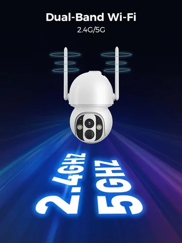 Miniatura 3 de Cámara de seguridad solar inalámbrica WiFi Pro para exteriores, visión nocturna a color de 4 MP, detección de movimiento AI/PIR, 360 PT, audio de 2