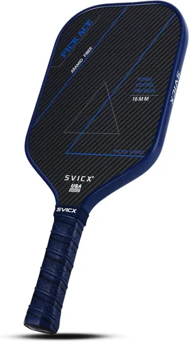 Miniatura 11 de Carbon Fiber Pickleball Paddle 16mm – Professional Pickleball Paddles with Superior Control, Power & Spin – Extended Handle for Two-Handed Grip