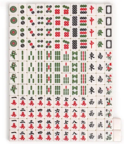 Miniatura 7 de Yellow Mountain Imports Juego de Mahjong Chino Tamaño Campeón con Estuche de Aluminio - con 146 Fichas, 3 Dados y un Indicador de Viento - Solo