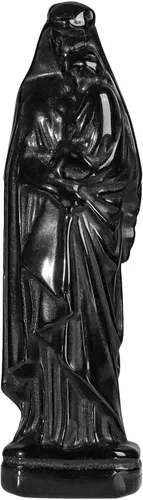 Miniatura 9 de mookaitedecor Estatua decorativa de la Virgen María de cristal de obsidiana negra para religiosa y decoración del hogar, 3.465-3.622 in