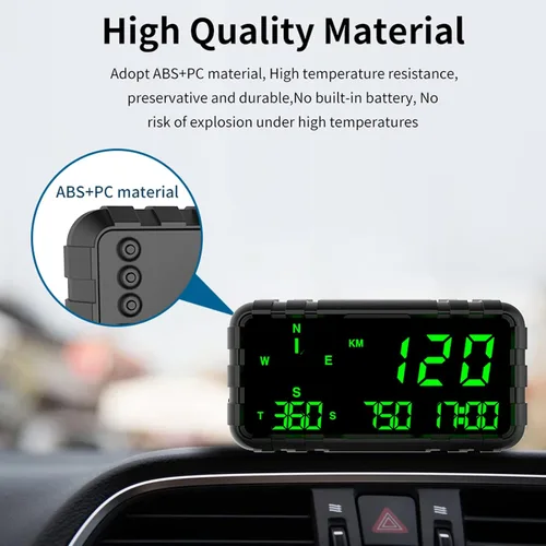 Miniatura 6 de Pantalla HUD para automóvil, velocímetro GPS universal con advertencia de sobrevelocidad, alarma de conducción de fatiga, ojos de pantalla digital