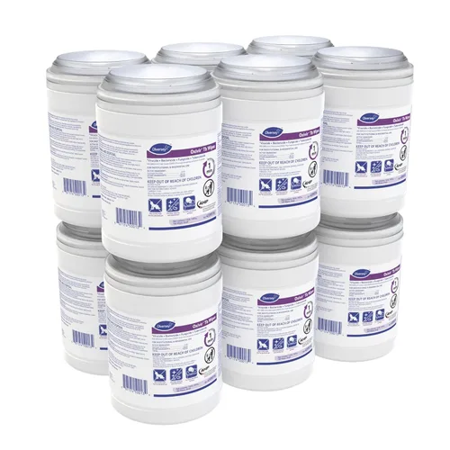 Oxivir Diversey Tb 4599516 Toallitas desinfectantes de limpieza listas para usar, peróxido de hidrógeno acelerado, sin fragancia, hojas estándar de