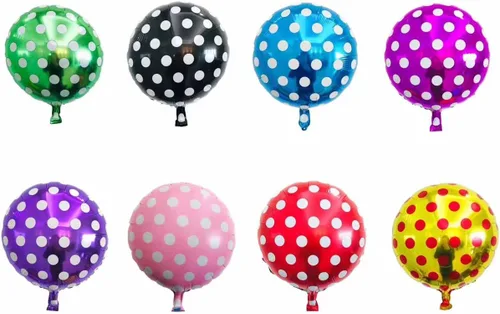 Paquete de 8 globos coloridos de lunares de 18 pulgadas, globos grandes de fiesta de lunares para bodas, fiestas de cumpleaños, festivales,