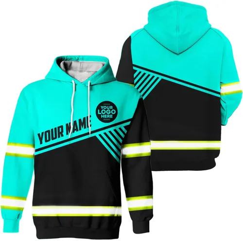 Miniatura 35 de Empresa, Equipo Uniforme Camisa de Alta Visibilidad para Hombres Camisa de Seguridad Logotipo Personalizado Nombre con Cintas Reflectantes AMZ02