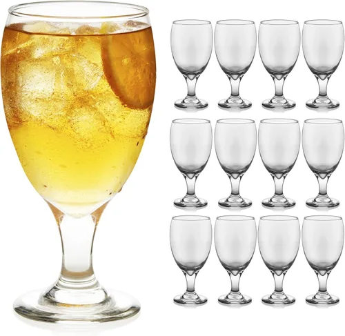 Miniatura 8 de Libbey Premiere - Vasos de té helado de cobalto, elegantes vasos de color azul cobalto, juego de 12, copas de agua con tallo aptos para lavavajillas