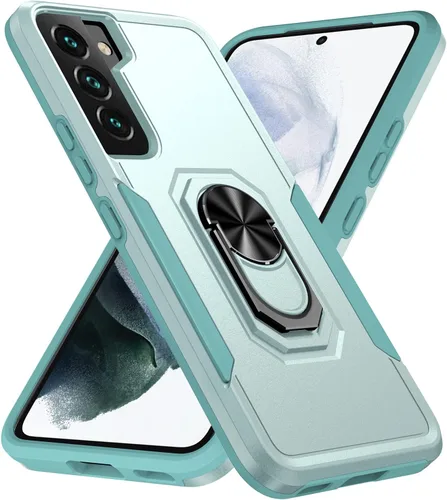 Funda para Samsung Galaxy S22 Plus con soporte, anillo magnético de armadura, resistente funda protectora de grado militar a prueba de golpes para
