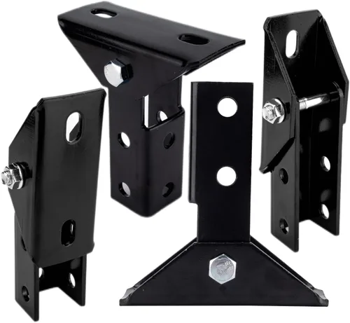 Miniatura 5 de Paquete de 2 soportes de conector de junta giratoria de 180 grados, base para todos los canales de puntal de 1-5/8 pulgadas, soporte de panel solar