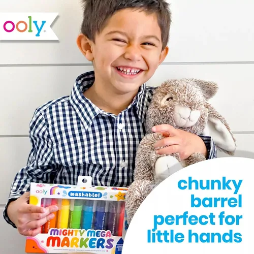 Miniatura 4 de Ooly Marcadores gruesos para niños pequeños con agarre jumbo, poderosos marcadores de punta triangular para niños pequeños con barril gigante