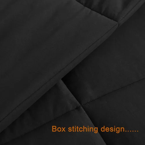 Miniatura 7 de NTBAY Edredón Individual - Relleno de Edredón Alternativo al Plumón, Ropa de Cama para Todas las Estaciones Relleno de Edredón Acolchado con Negro