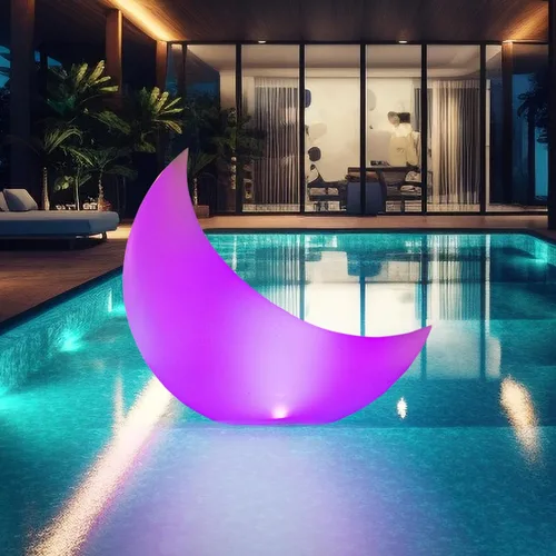 Miniatura 10 de TIALLY Luces Flotantes de Piscina Luna Llena - Luces de Piscina de 14" que Flotan con Energía Solar, Bolas de Luz LED Inflables Impermeables