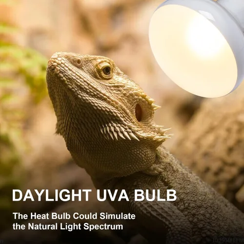 Miniatura 3 de Bombillas de calor para lámpara de día y noche, 100 W UVA luz diurna y luz infrarroja de calefacción para dragón barbudo, tortuga, lagarto