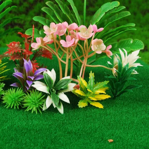 Miniatura 2 de 100pcs 1.57inch Color Mixto Mini Árboles Modelo Tren Paisaje Arquitectura Flor Modelo Paisaje Sin Soportes