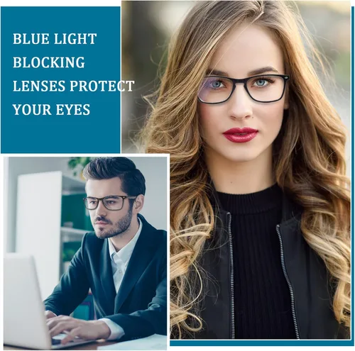 Miniatura 7 de Paquete de 6 lentes de lectura para mujeres y hombres, lentes de bisagra de resorte, bloqueo de luz azul, antifatiga ocular, lectores de computadora