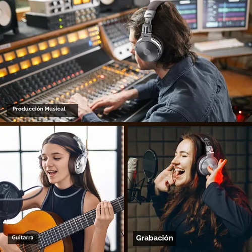 Miniatura 5 de OneOdio Pro-30 - Auriculares de diadema con cable de sonido estéreo premium con controlador de 50 mm, auriculares plegables y cómodos con orejeras