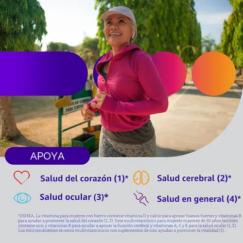 Miniatura 3 de Centrum Silver - Multivitamínico para mujeres 50 Plus, suplemento multivitamínico/multimineral con vitamina D3, vitaminas B, ingredientes sin OMG