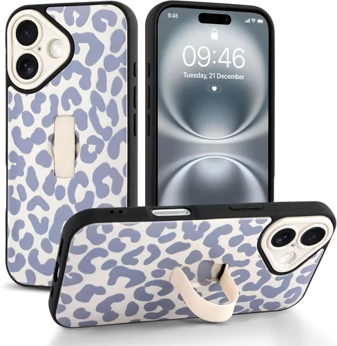 Miniatura 65 de Funda compatible con iPhone 17 Pro Max con correa de mano para los dedos, funda de teléfono con estampado de leopardo y guepardo para mujeres