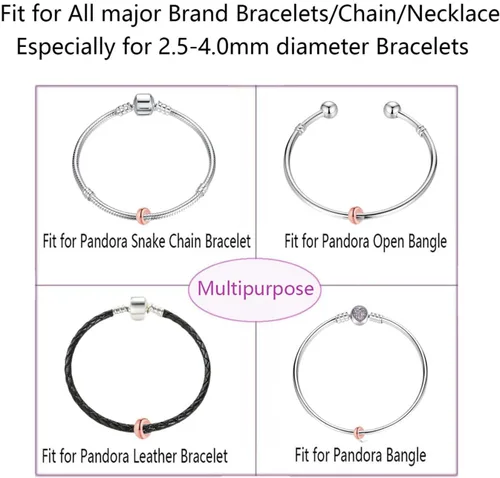 Miniatura 4 de Colgantes de clip de plata de ley para pulseras Pandora