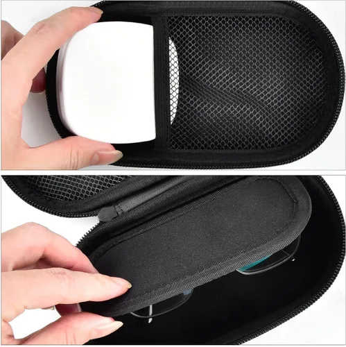 Miniatura 4 de GWCASE Estuche Portátil 2 en 1 para Lentes de Contacto y Estuche para Gafas, Bolsa Estuche de Viaje para Lentes de Contacto con Kit