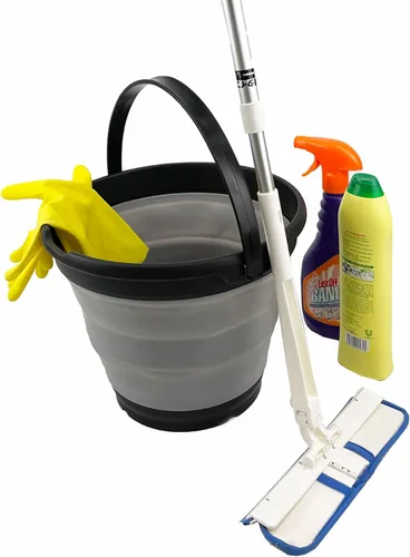 Miniatura 7 de SAMMART Juego de 2 cubos de plástico plegables de 10 L (2.6 galones), bañera redonda plegable, cubo portátil de agua para pesca, bote de agua