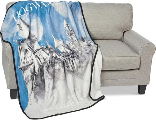 Miniatura 6 de Northwest Manta de micro Raschel de Harry Potter, ligera y transpirable para sofá, acogedora para todas las estaciones, 46 x 60 pulgadas, brujería