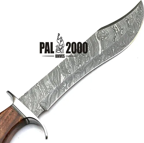 Miniatura 5 de PAL 2000 KNIVES Cuchillo Bowie hecho a mano de acero de Damasco de 19 pulgadas con funda 9291