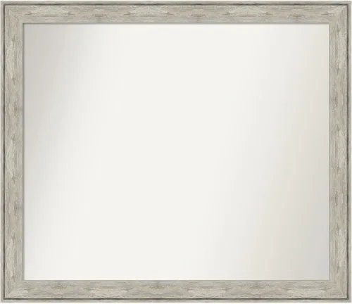 Miniatura 270 de Amanti Art Espejo de baño plateado para sobre fregadero, 28 x 47 pulgadas, espejo rectangular de plata imperial, marco de madera tradicional de gran