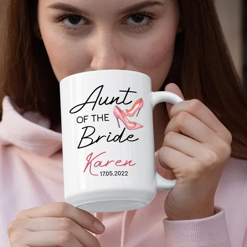 Miniatura 3 de Taza personalizada para la tía de la novia, taza de tía novia, regalo de boda para tía de la novia, regalo de tía de novia, taza de café de boda