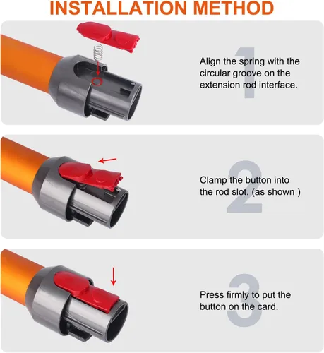 Miniatura 4 de Varita de Extensión/Pestillo de Clip de Cabezal Limpiador Botón de Lengüeta Compatible con Dyson V7 V8 V10 V11 V15 Partes de Transmisión Eléctrica