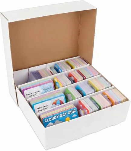 Yexiya Cajas de almacenamiento de tarjetas deportivas de 3200 unidades, color blanco, caja de intercambio coleccionable para juegos de fútbol y