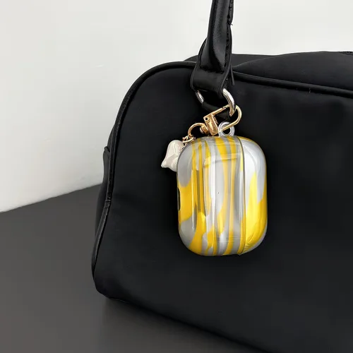 Miniatura 6 de Funda para Airpods Pro 2, funda con diseño de nubes con purpurina compatible con Apple Airpods Pro de 2ª/1ª generación (2023/2022/2019) con llavero