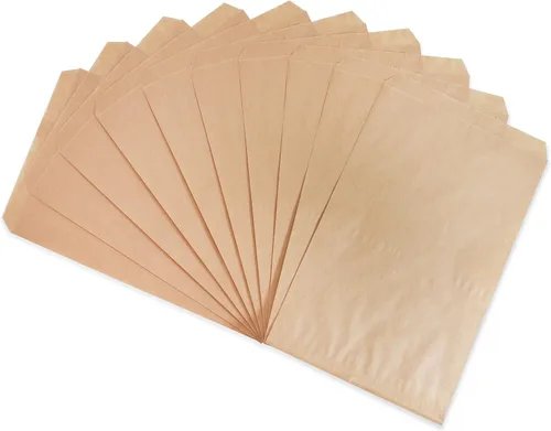 Miniatura 10 de CuteBox - 100 bolsas de regalo de papel plano marrón kraft de 4 x 6 pulgadas para mercancías, manualidades, recuerdos de fiesta, venta al por menor