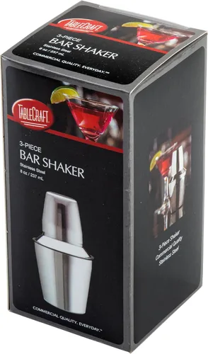 Miniatura 3 de TableCraft Coctelera de acero inoxidable de 3 piezas, 8 onzas (paquete de 2)