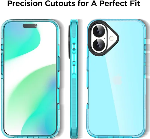 Miniatura 221 de AICase Funda protectora para iPhone 16 compatible con iPhone 16, delgada, ligera, transparente [no amarillenta] Diseño vibrante