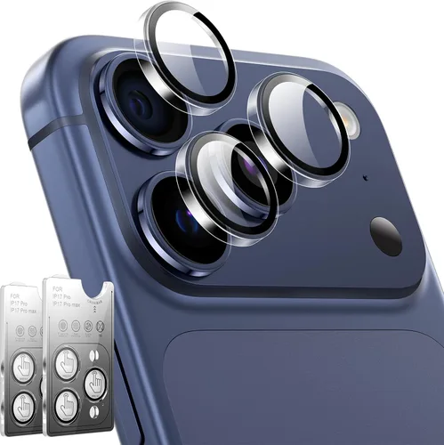 Miniatura 25 de LK Protector de lente de cámara para iPhone 17 Pro/17 Pro Max [Top 9H+ Grado Militar A Prueba de Roturas] Instalación de Un Clic, Ultra-Resistente