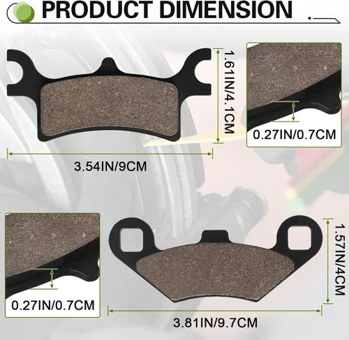 Miniatura 3 de LOCOPOW Pastillas de freno para Polaris Sportsman 450 400 500 600 700 800 2x4 4x4, Scrambler 400 500, Magnum 500 330 325, Trail Blazer 330 250