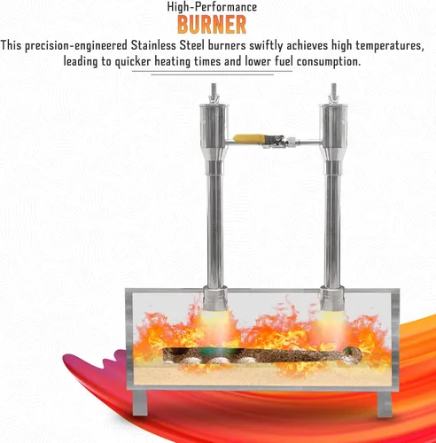 Miniatura 2 de SIMOND STORE Forja de gas para herrería, doble quemador con clasificación 2600F, forja de propano para herrería de herrería Herramientas de forja