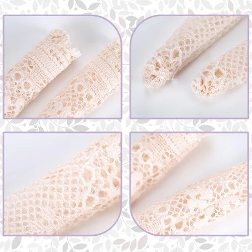 Miniatura 3 de Sotiff 10 pares de medias de encaje para muñeca hechas a mano, calcetines largos de Navidad, accesorios para muñecas de Navidad, leggings para ropa