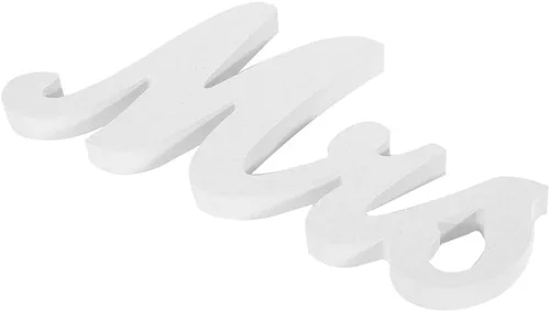 Miniatura 4 de Letras de madera Mr y Mrs para bodas, letras independientes para fotos, regalo rústico para aniversario o despedida de soltera (blanco)