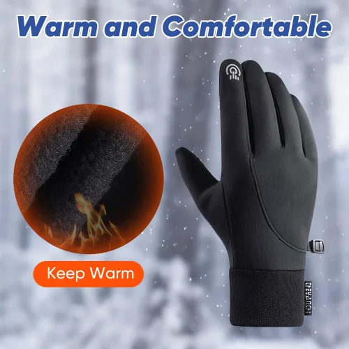 Miniatura 2 de Saker - Guantes térmicos de alta calidad para hombre, guantes de ciclismo para clima frío, resistentes al viento, resistentes al agua, con agarre