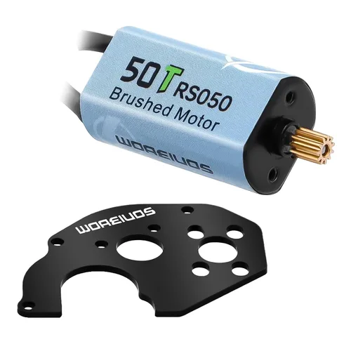 Miniatura 7 de Motor RC 050 50T Motor cepillado con caja de cambios de transmisión de aleación de aluminio para Axial SCX24 AXI00002 AXI00001 AXI90081 AXI00006 Azul