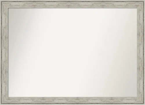 Miniatura 285 de Amanti Art Espejo de baño plateado para sobre fregadero, 28 x 47 pulgadas, espejo rectangular de plata imperial, marco de madera tradicional de gran