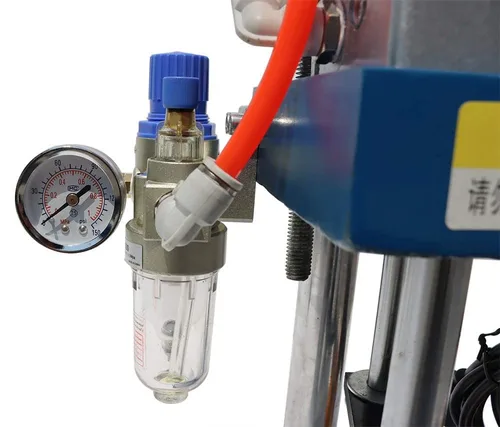 Miniatura 8 de Máquina de prensa neumática con controlador de pantalla, presión neumática de carrera de cilindro ajustable para máquina de prensa de perforación