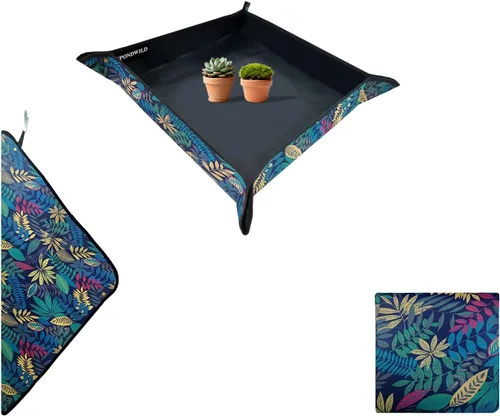 Miniatura 13 de Tapete grande de trasplante de plantas, tapete grueso impermeable para macetas, tapete de jardinería para suculentas, tapete portátil
